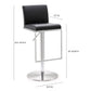 Amalfi Performance Vegan Leather Adjustable Stool by TOV K3617
