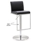 Amalfi Performance Vegan Leather Adjustable Stool by TOV K3616