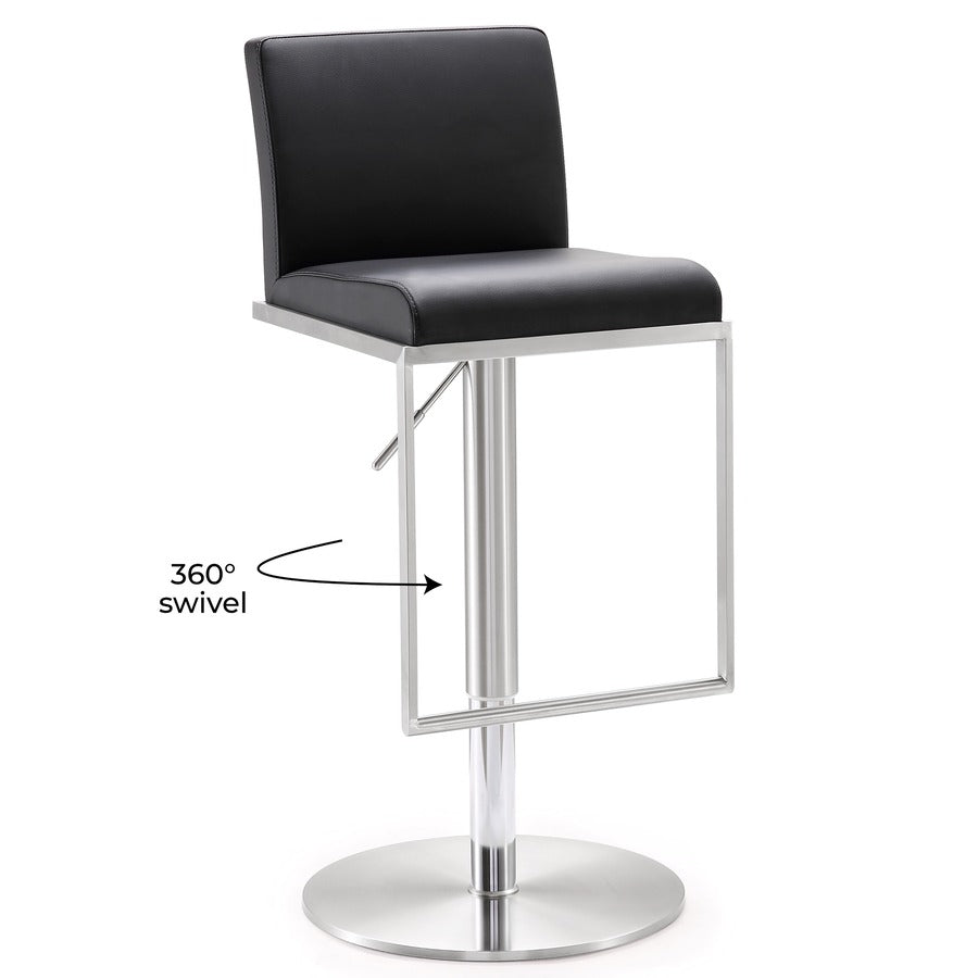 Amalfi Performance Vegan Leather Adjustable Stool by TOV K3617