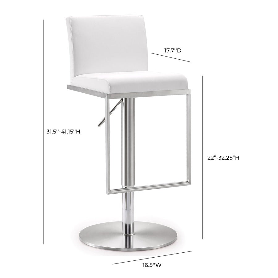 Amalfi Performance Vegan Leather Adjustable Stool by TOV K3617