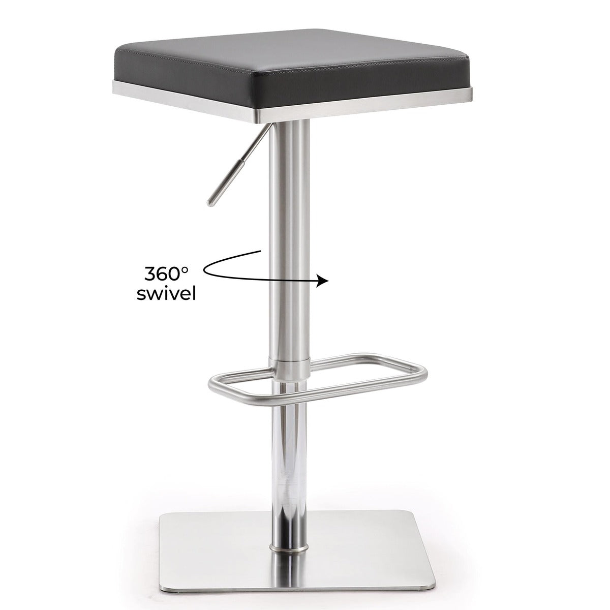 Bari Performance Vegan Leather Adjustable Stool by TOV K3622