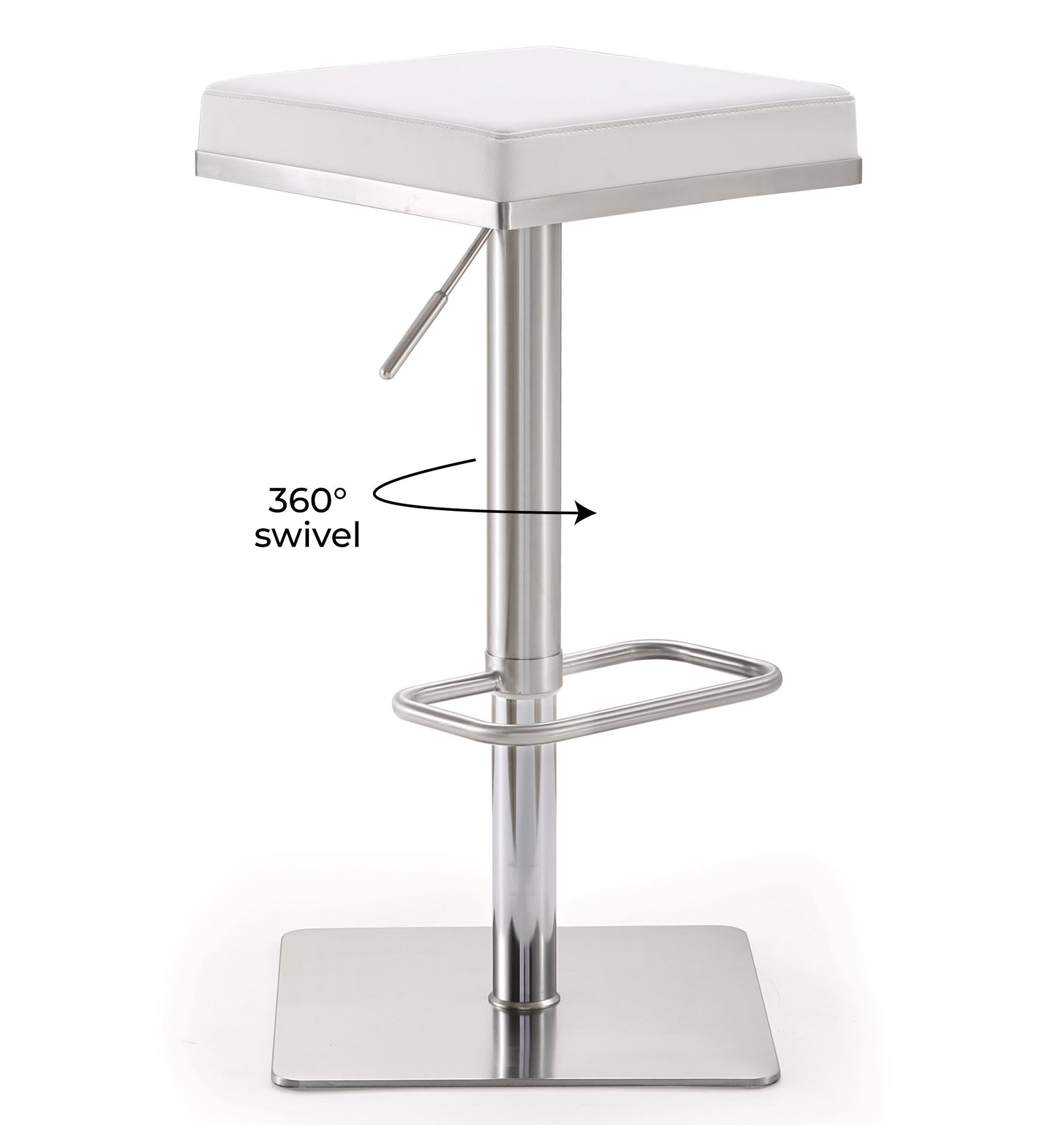 Bari Performance Vegan Leather Adjustable Stool by TOV K3622