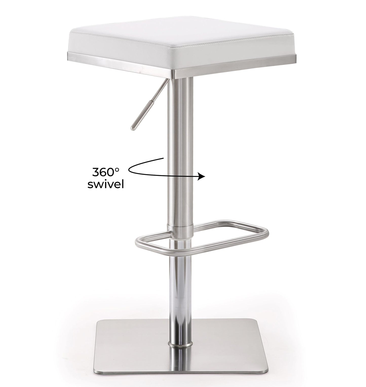 Bari Performance Vegan Leather Adjustable Stool by TOV K3656