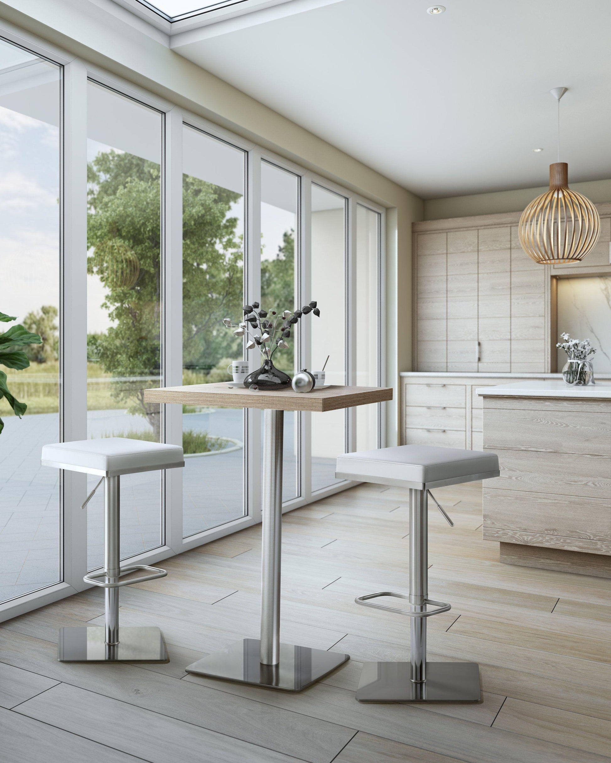 Bari Performance Vegan Leather Adjustable Stool by TOV K3622