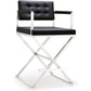 Director Performance Vegan Leather Stool With Silver Base by TOV K3623