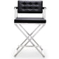 Director Performance Vegan Leather Stool With Silver Base by TOV K3623