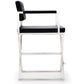 Director Performance Vegan Leather Stool With Silver Base by TOV K3626