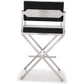 Director Performance Vegan Leather Stool With Silver Base by TOV K3625