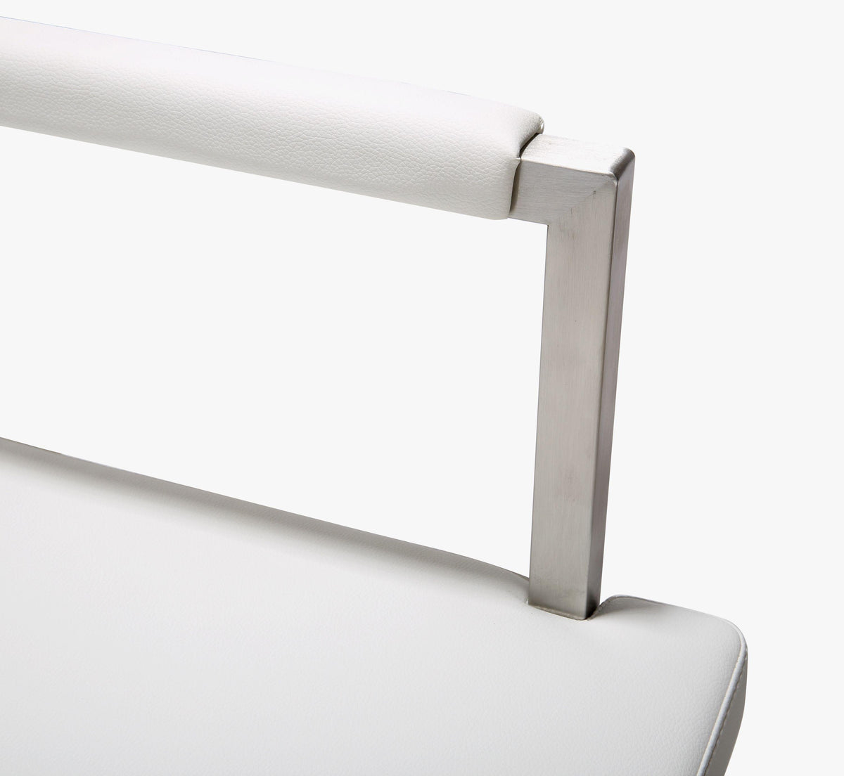 Director White Performance Vegan Leather and Stainless Steel Counter Stool by TOV Furniture – photo 7 of 10
