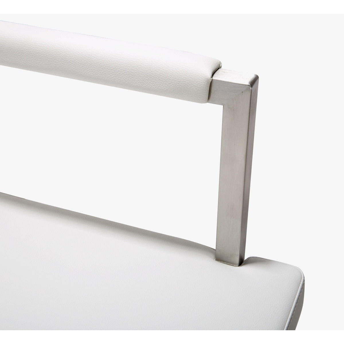 Director Performance Vegan Leather Stool With Silver Base by TOV K3625