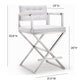 Director Performance Vegan Leather Stool With Silver Base by TOV K3624