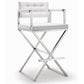 Director Performance Vegan Leather Stool With Silver Base by TOV K3624