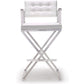 Director Performance Vegan Leather Stool With Silver Base by TOV K3626