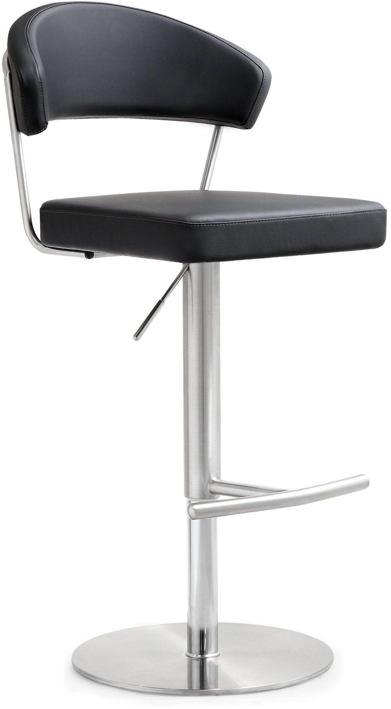 Cosmo Performance Vegan Leather Adjustable Stool Black by Tov Furniture