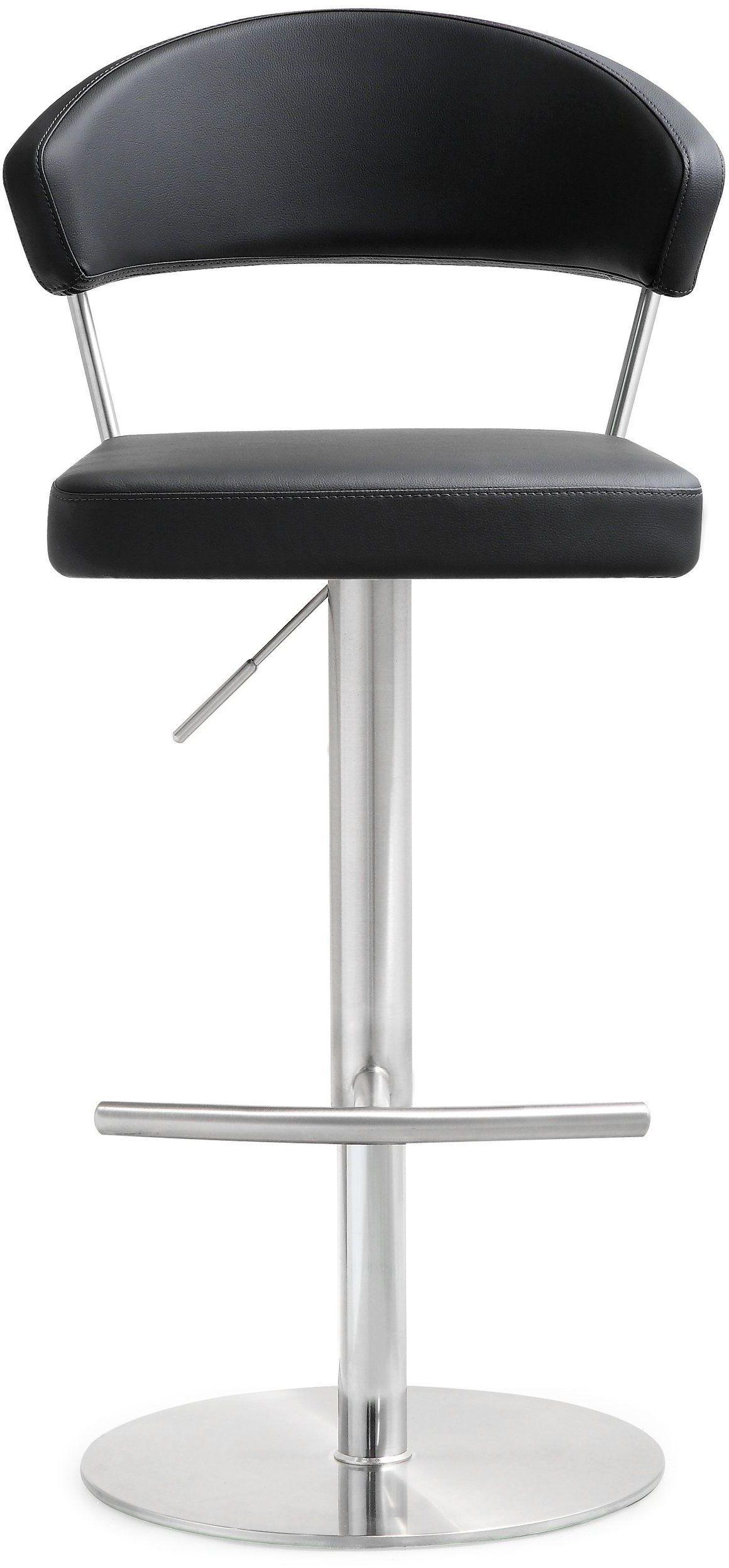 Cosmo Performance Vegan Leather Adjustable Stool Black by Tov Furniture