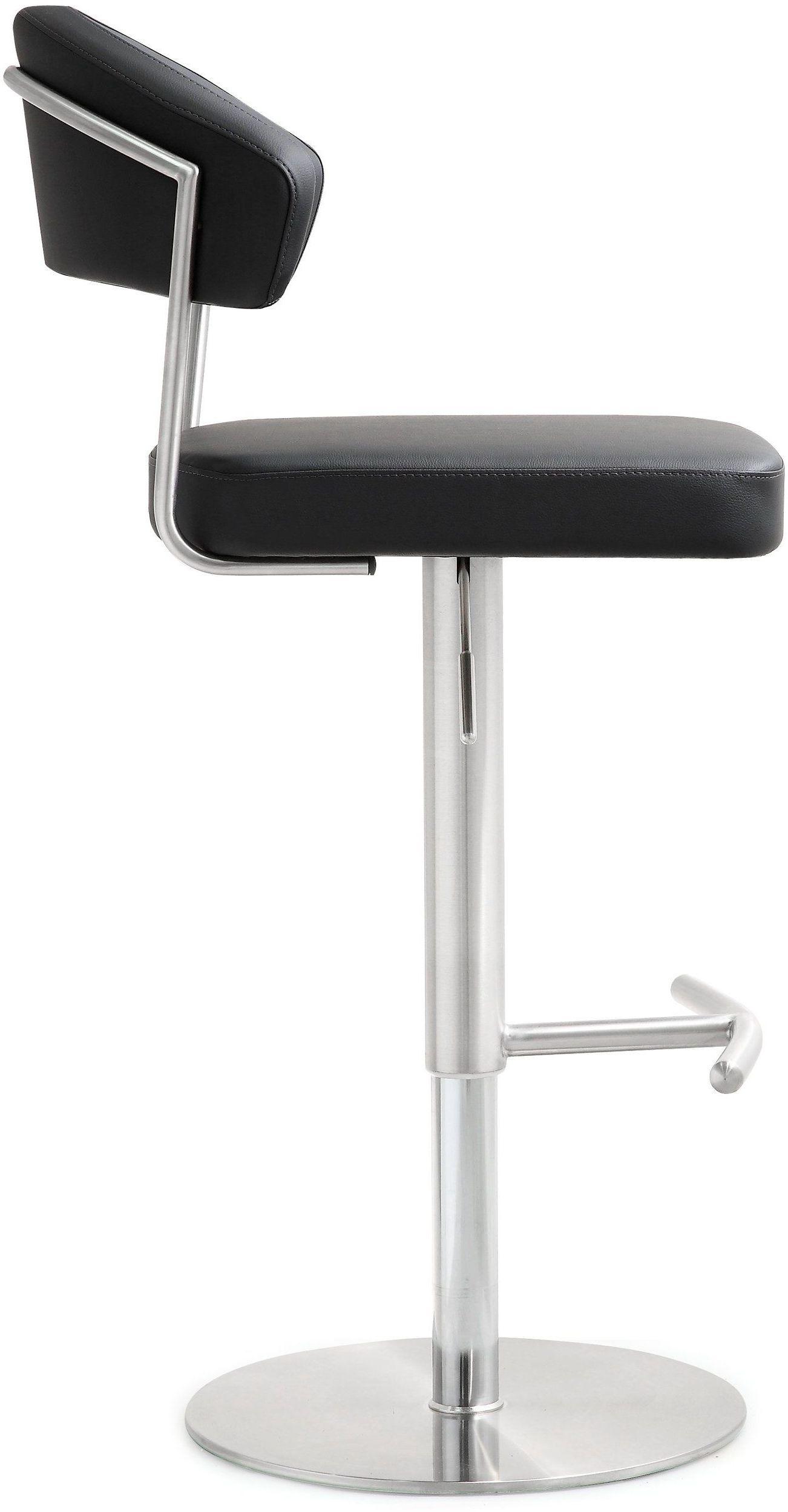 Cosmo Performance Vegan Leather Adjustable Stool Black by Tov Furniture