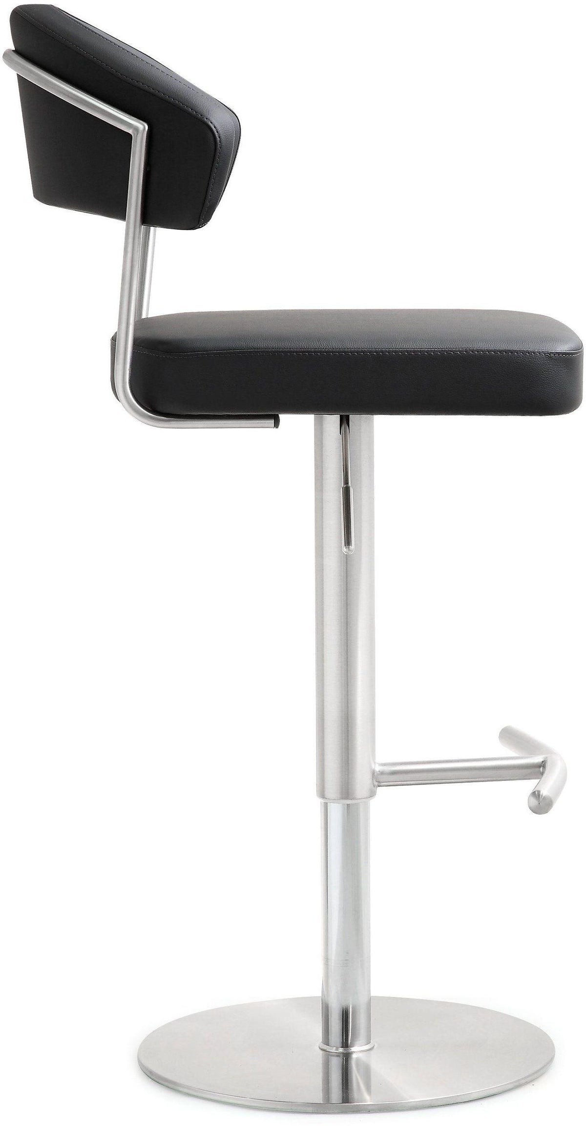Cosmo Black Performance Vegan Leather and Stainless Steel Barstool by TOV Furniture – photo 4 of 11