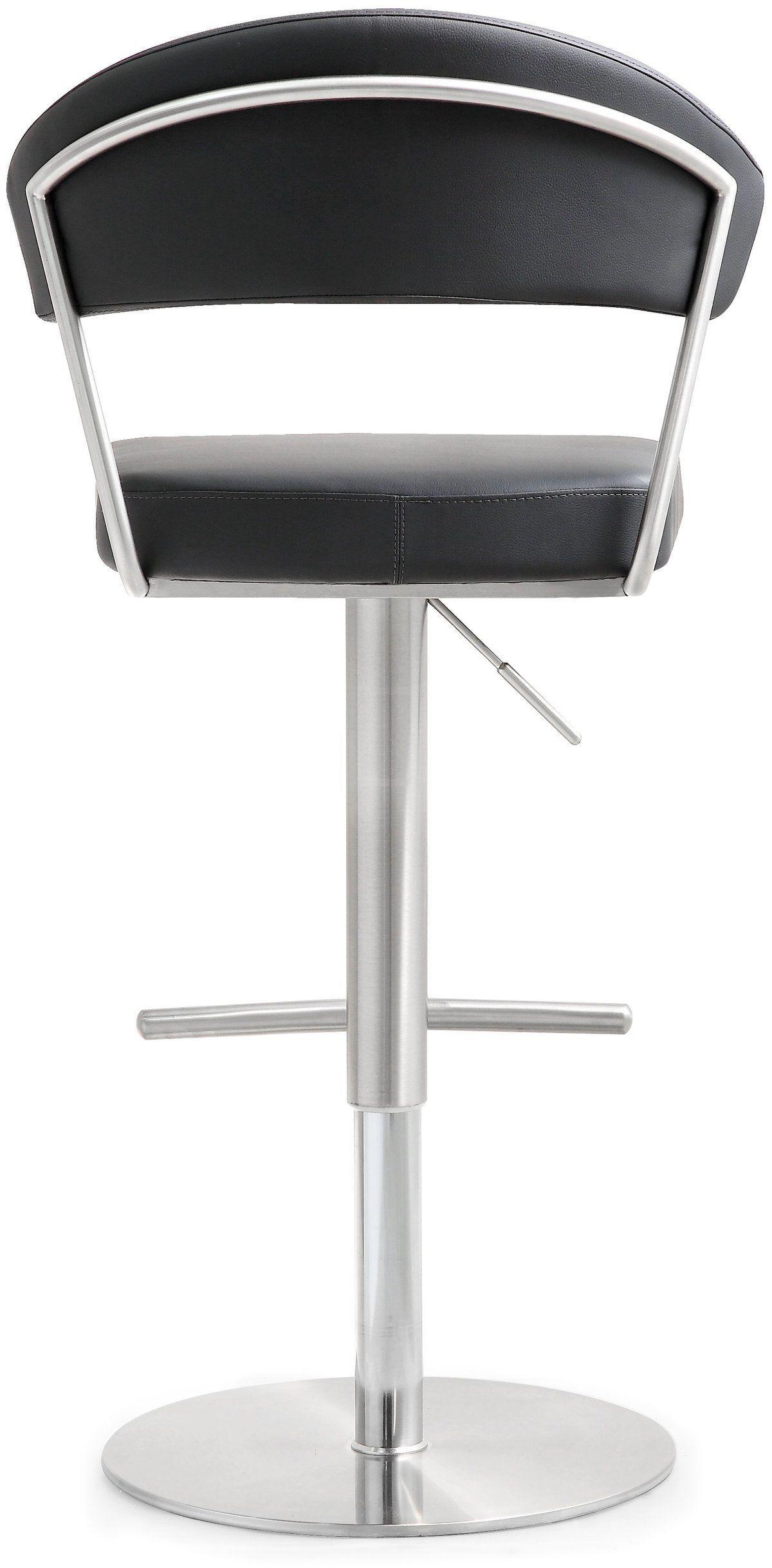 Cosmo Performance Vegan Leather Adjustable Stool Black by Tov Furniture