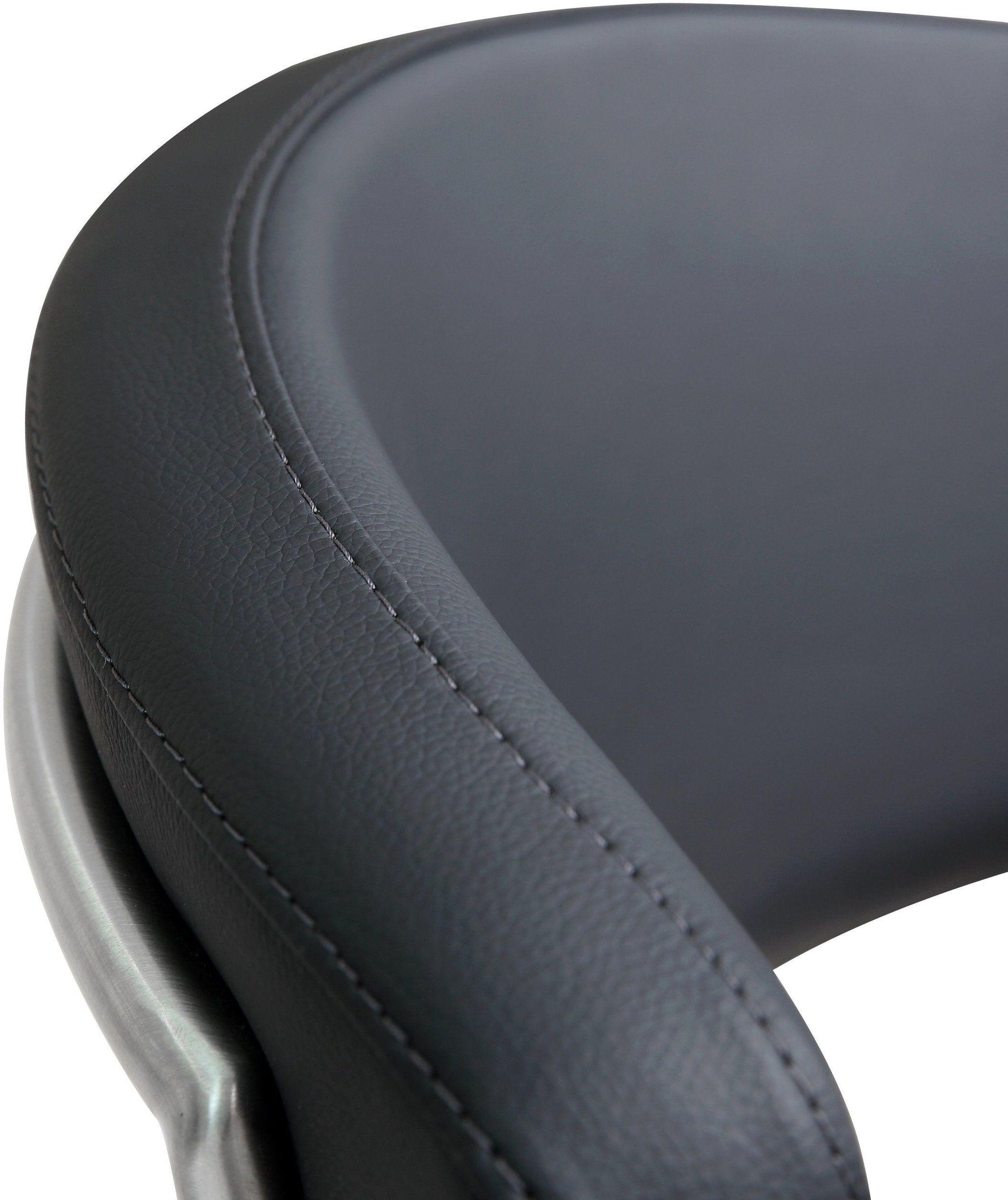 Cosmo Performance Vegan Leather Adjustable Stool Black by Tov Furniture