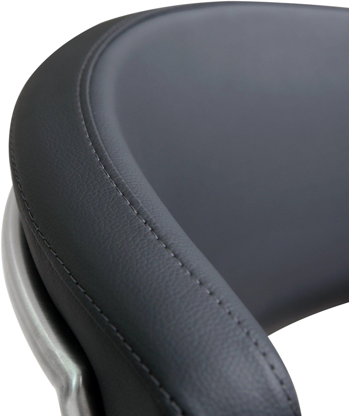 Cosmo Black Performance Vegan Leather and Stainless Steel Barstool by TOV Furniture – photo 6 of 11
