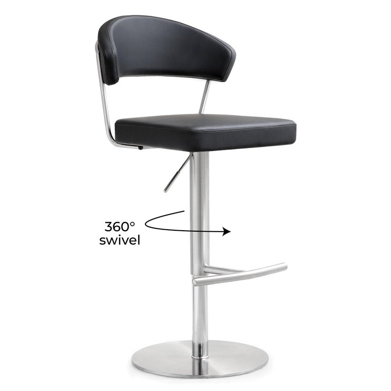 Cosmo Performance Vegan Leather Adjustable Stool by TOV K3627
