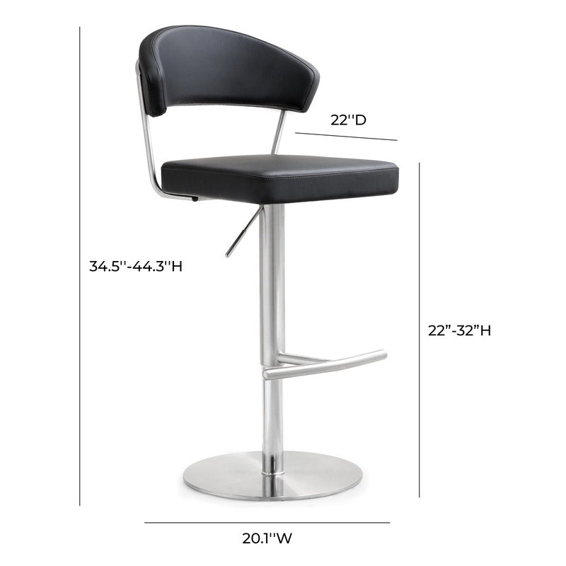 Cosmo Performance Vegan Leather Adjustable Stool by TOV K3645