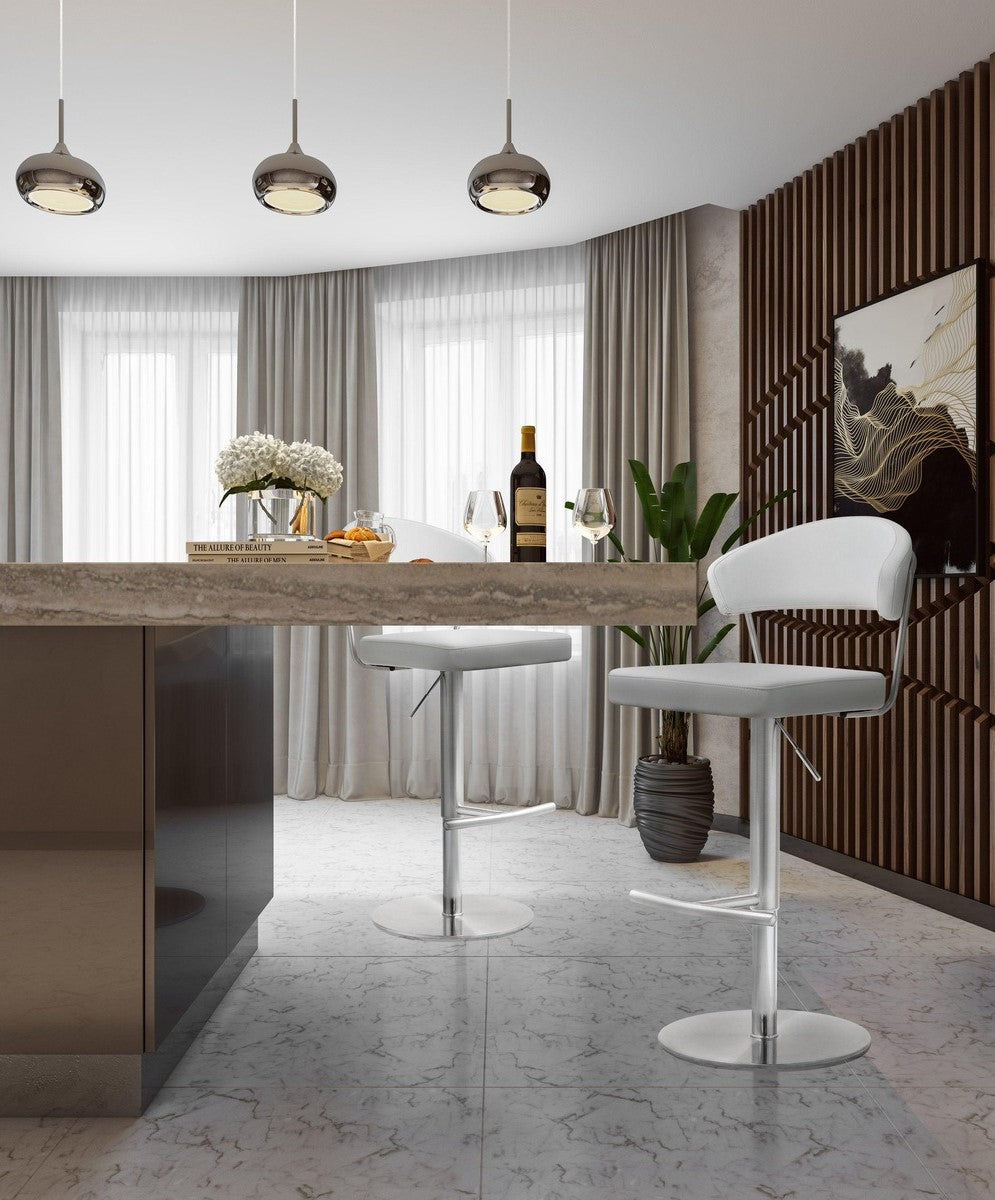 Cosmo Performance Vegan Leather Adjustable Stool by TOV K3628