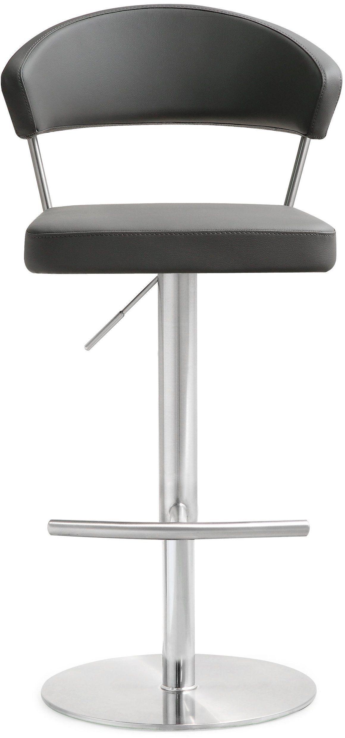 Cosmo Grey Performance Vegan Leather and Stainless Steel Barstool by TOV Furniture – photo 3 of 11