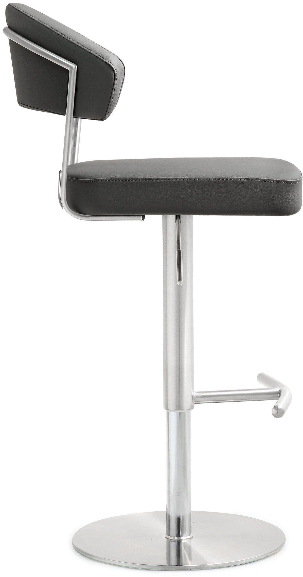 Cosmo Grey Performance Vegan Leather and Stainless Steel Barstool by TOV Furniture – photo 4 of 11