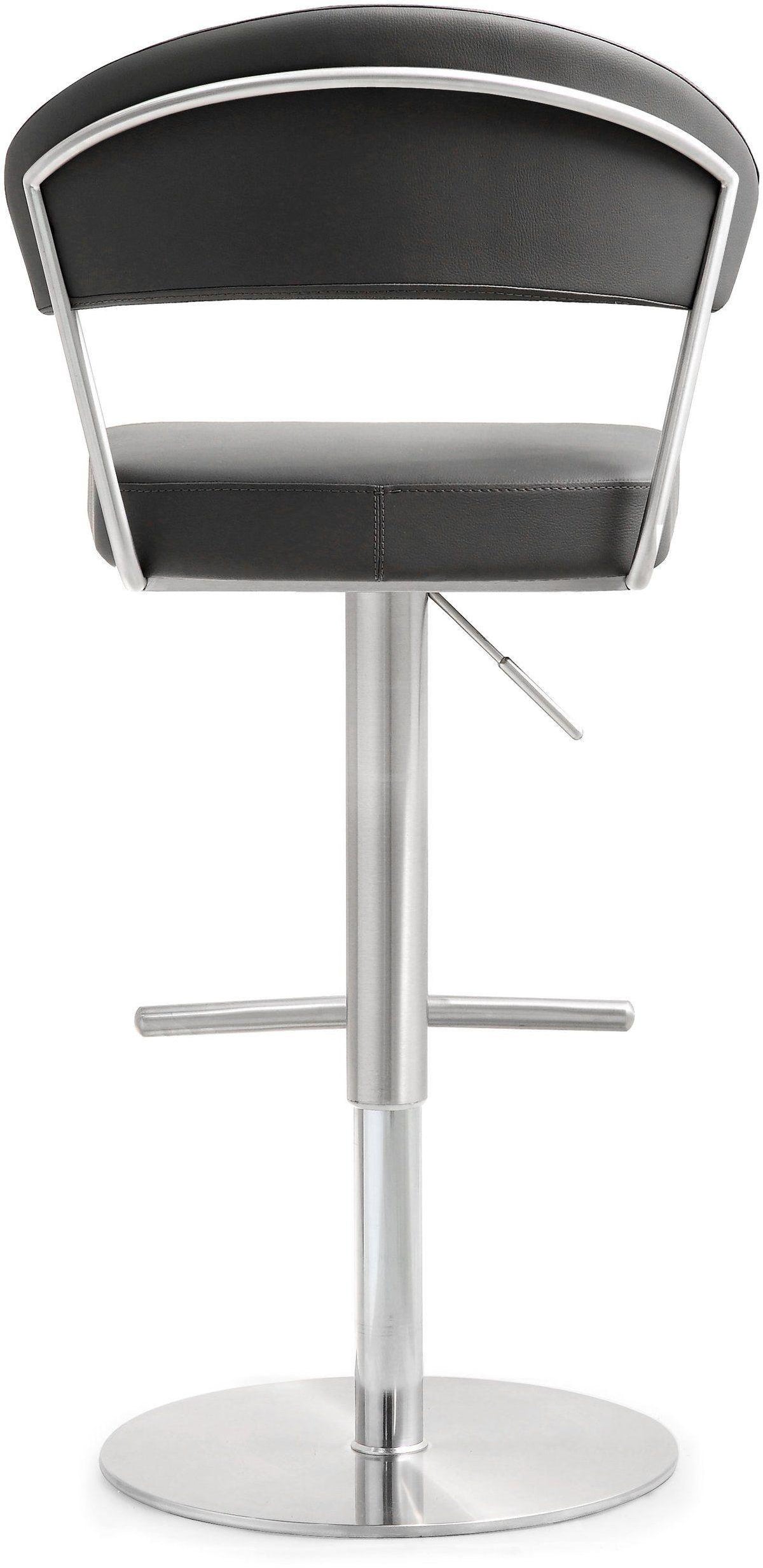 Cosmo Grey Performance Vegan Leather and Stainless Steel Barstool by TOV Furniture – photo 5 of 11