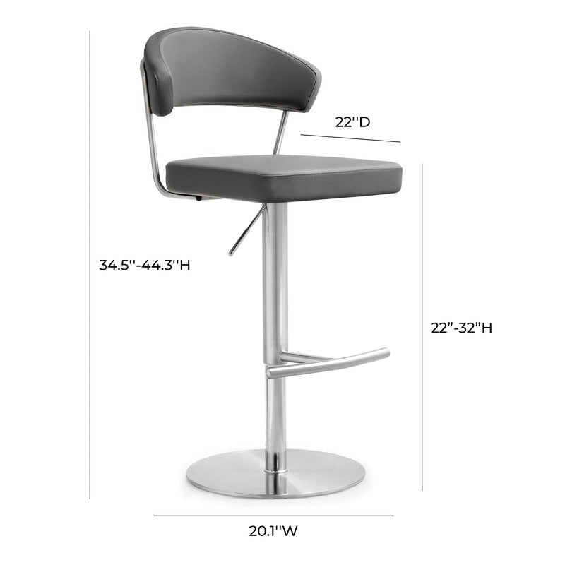 Cosmo Performance Vegan Leather Adjustable Stool by TOV K3629