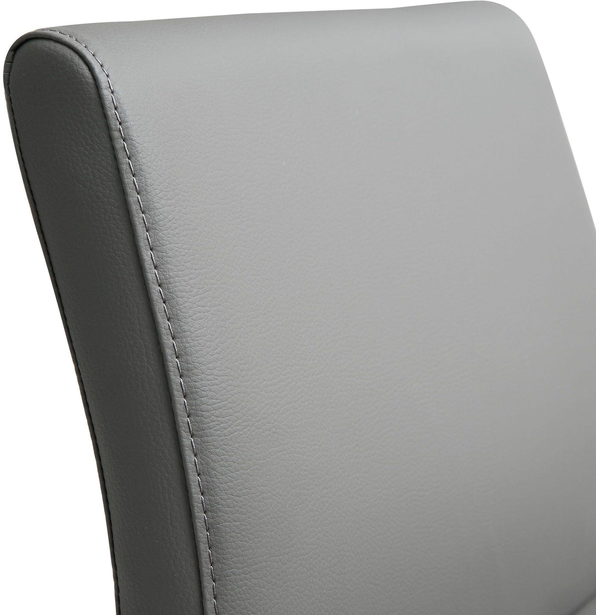 Denmark Grey Performance Vegan Leather and Stainless Steel Barstool - Set of 2 by TOV Furniture – photo 8 of 11
