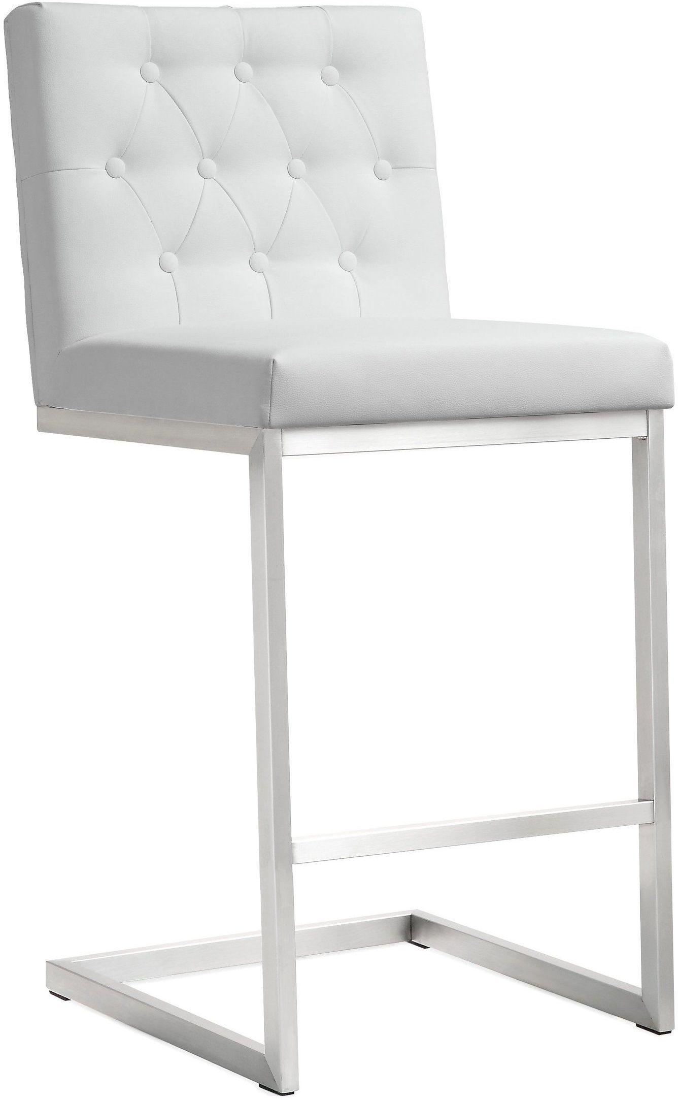 Helsinki White Performance Vegan Leather Stool Set Of 2 by TOV K3640