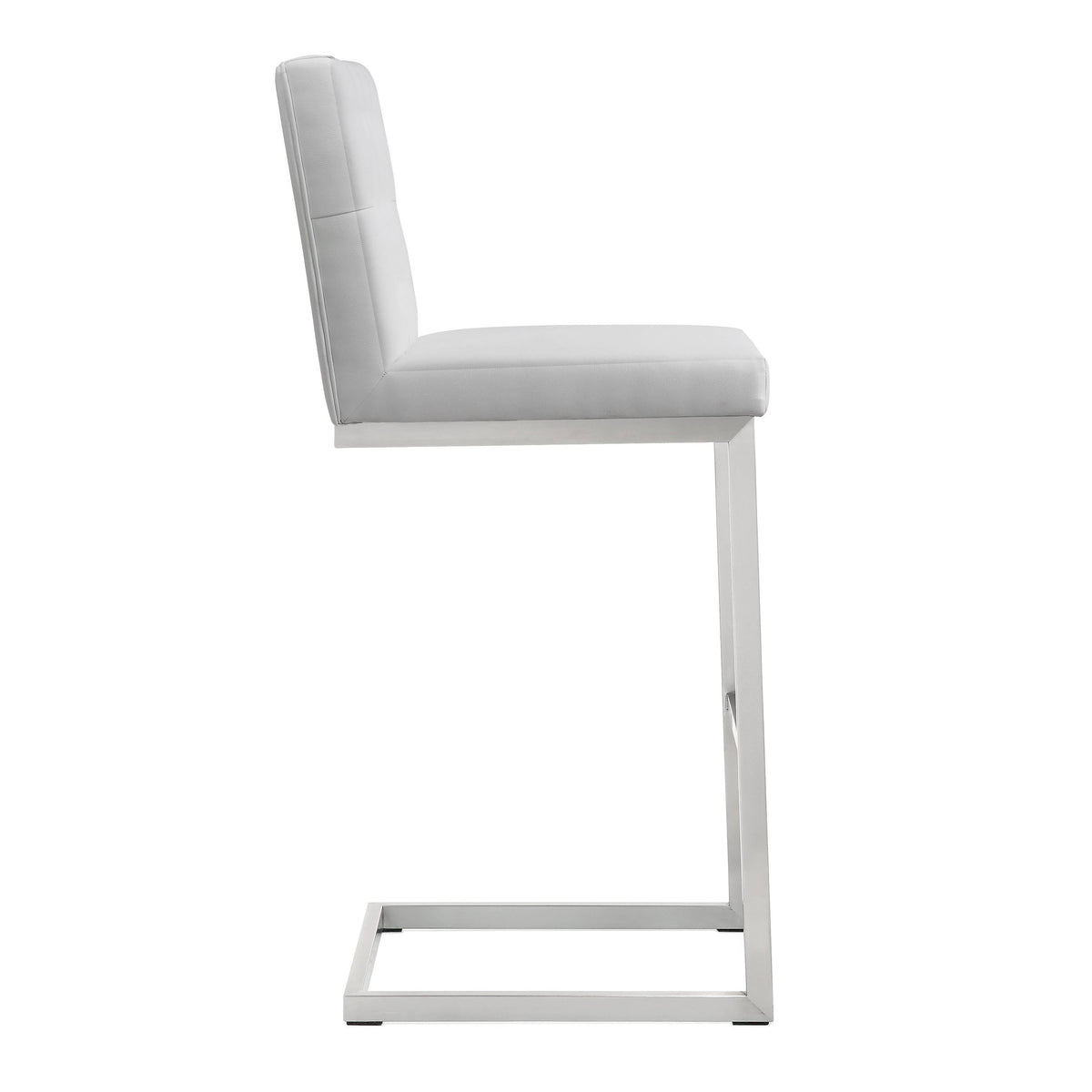Helsinki White Performance Vegan Leather Stool - Set of 2 in Bar Height by TOV Furniture – photo 5 of 10