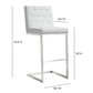 Helsinki White Performance Vegan Leather Stool Set Of 2 by TOV K3643