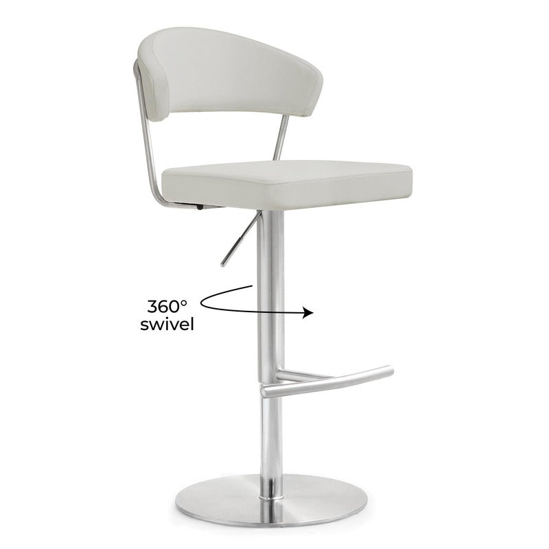 Cosmo Performance Vegan Leather Adjustable Stool by TOV K3627