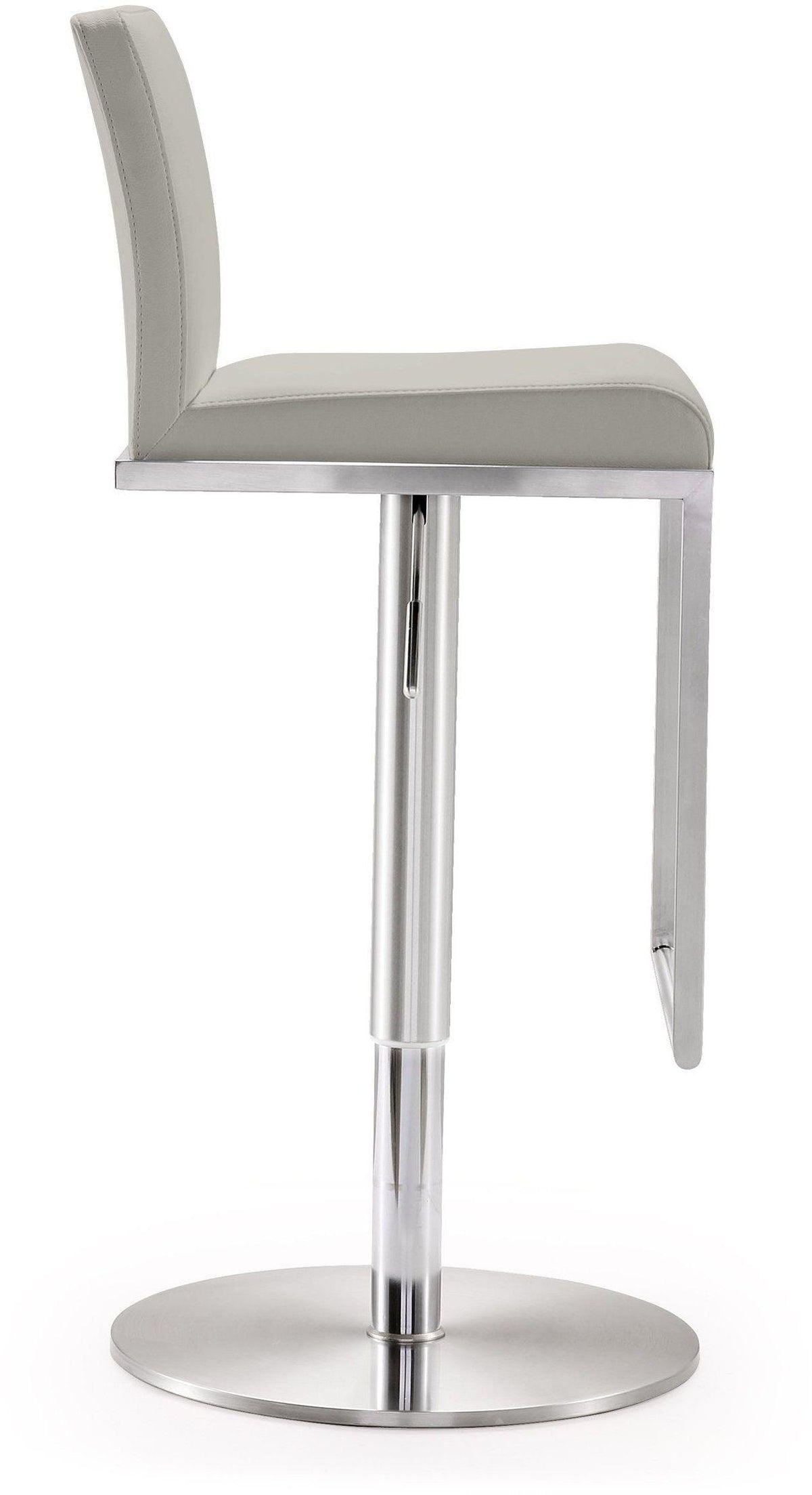 Amalfi Light Grey Performance Vegan Leather Stool by TOV Furniture – photo 4 of 11