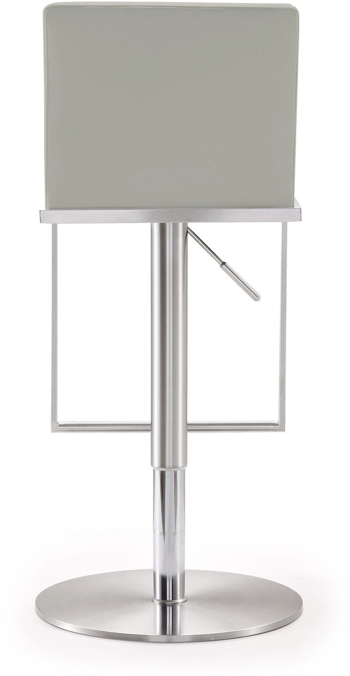 Amalfi Light Grey Performance Vegan Leather Stool by TOV Furniture – photo 5 of 11