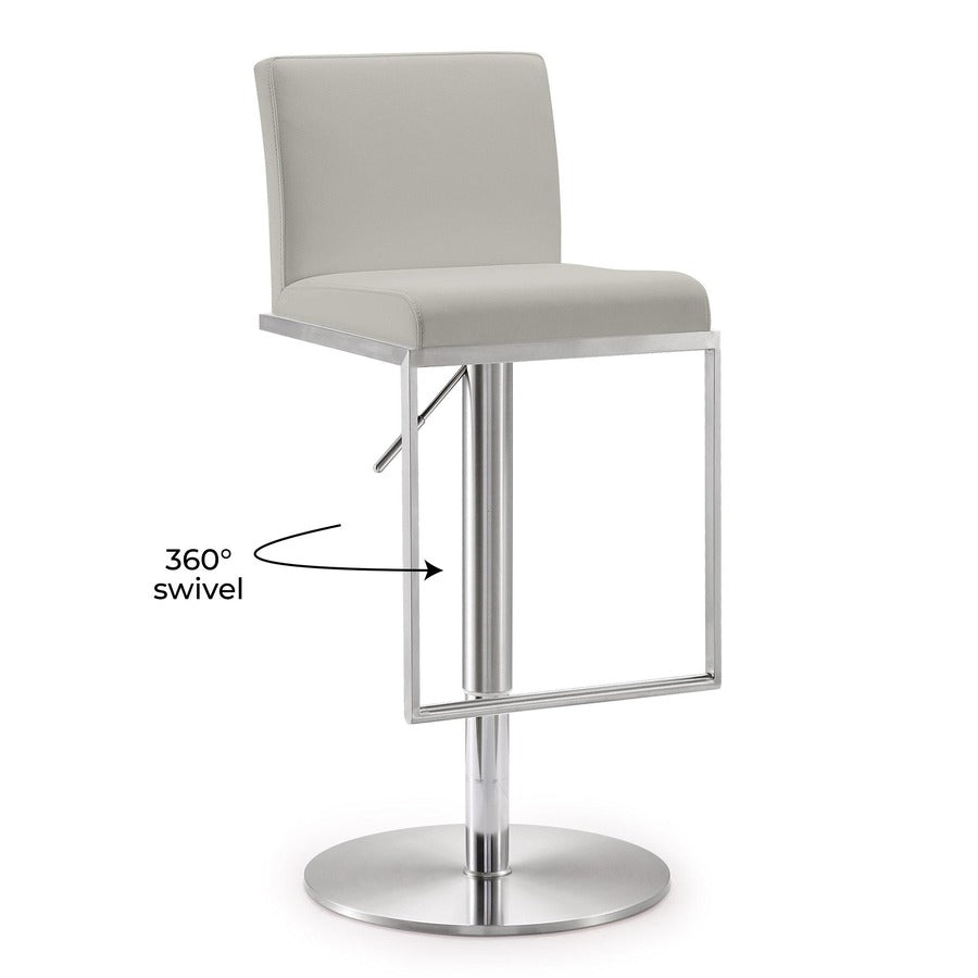 Amalfi Performance Vegan Leather Adjustable Stool by TOV K3617