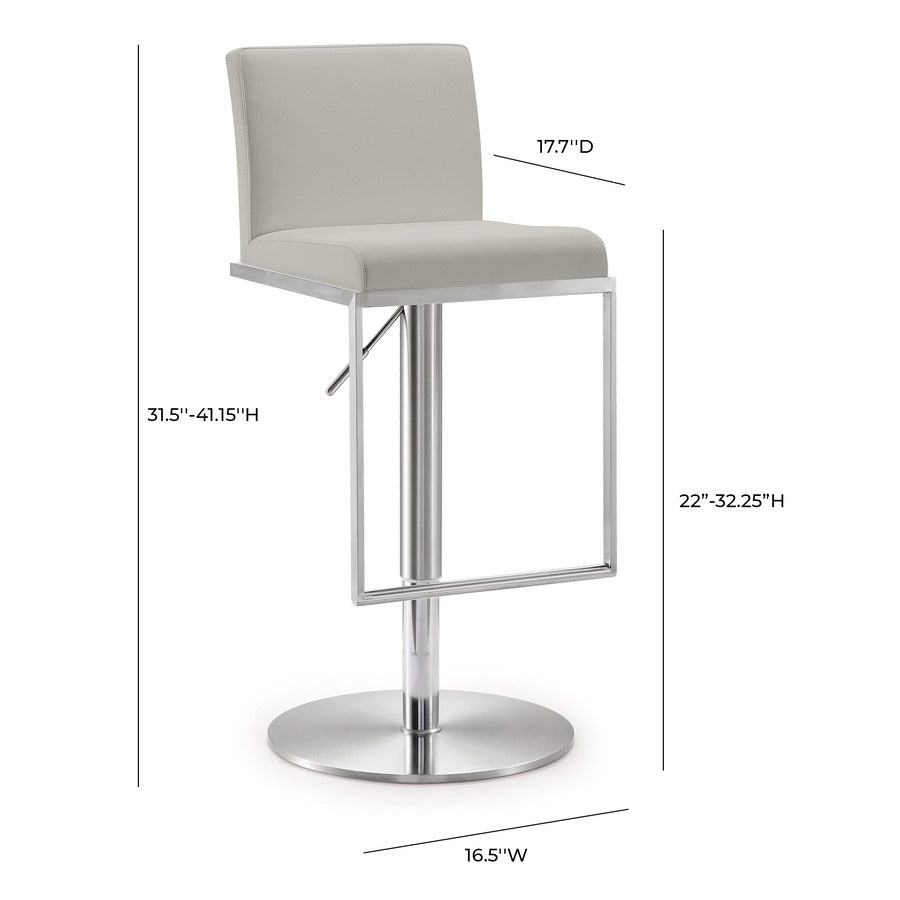 Amalfi Performance Vegan Leather Adjustable Stool by TOV K3654