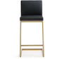 Parma Performance Vegan Leather And Gold Stainless Steel Counter Stool Set Of 2 by TOV K3665
