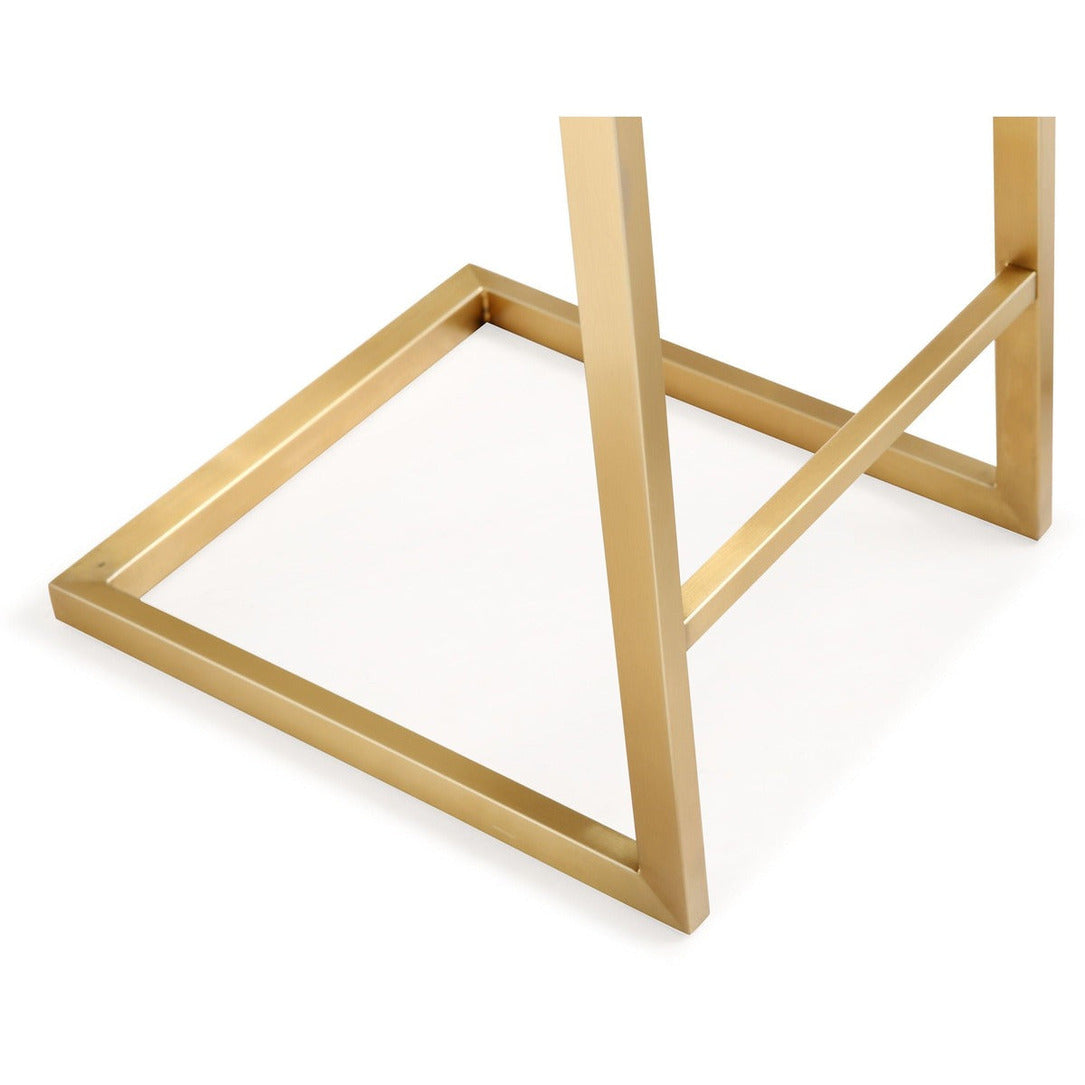 Parma Performance Vegan Leather And Gold Stainless Steel Counter Stool Set Of 2 by TOV K3666