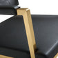 Director Performance Vegan Leather Stool With Gold Base by TOV K3670