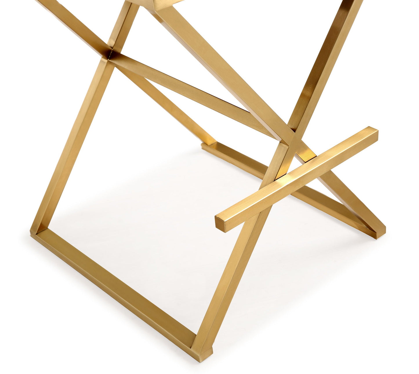Director Performance Vegan Leather Stool With Gold Base by TOV K3669