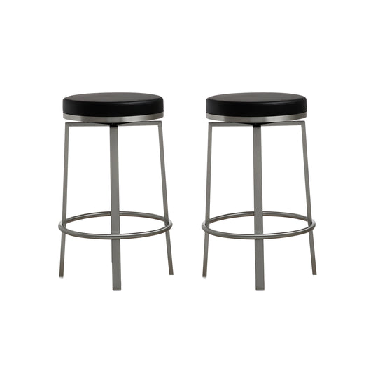 Pratt Performance Vegan Leather Swivel Counter Stool Set Of 2 by TOV K3675