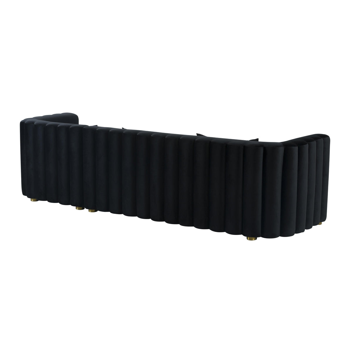 Callie Black Performance Velvet Sectional - RAF by TOV Furniture – photo 4 of 6