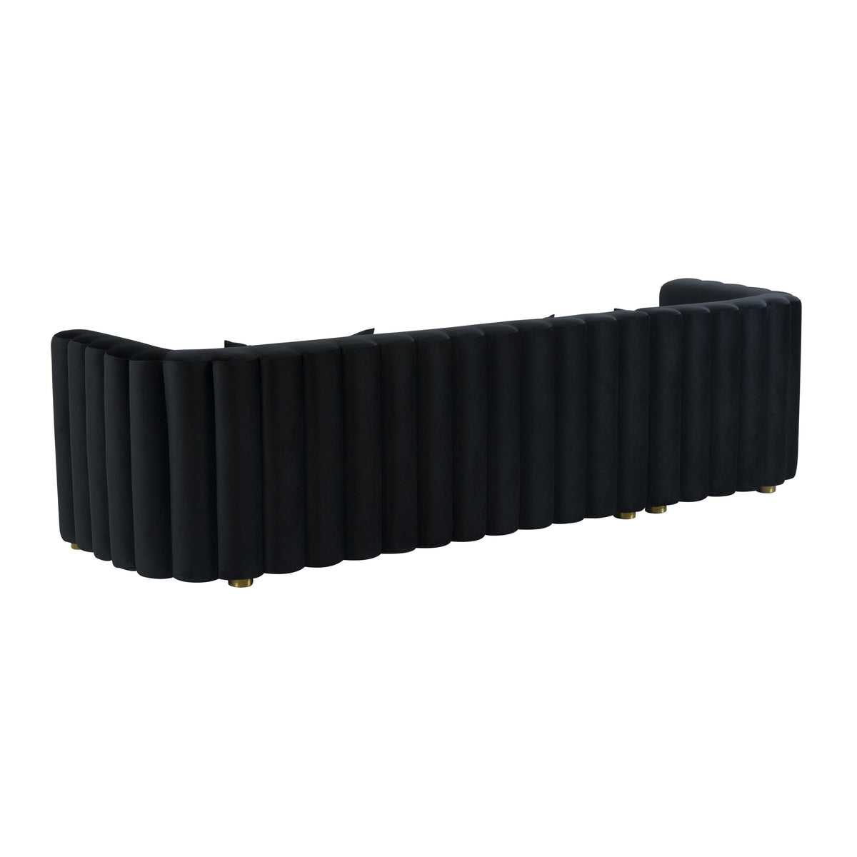 Callie Black Performance Velvet Sectional - LAF by TOV Furniture – photo 5 of 7