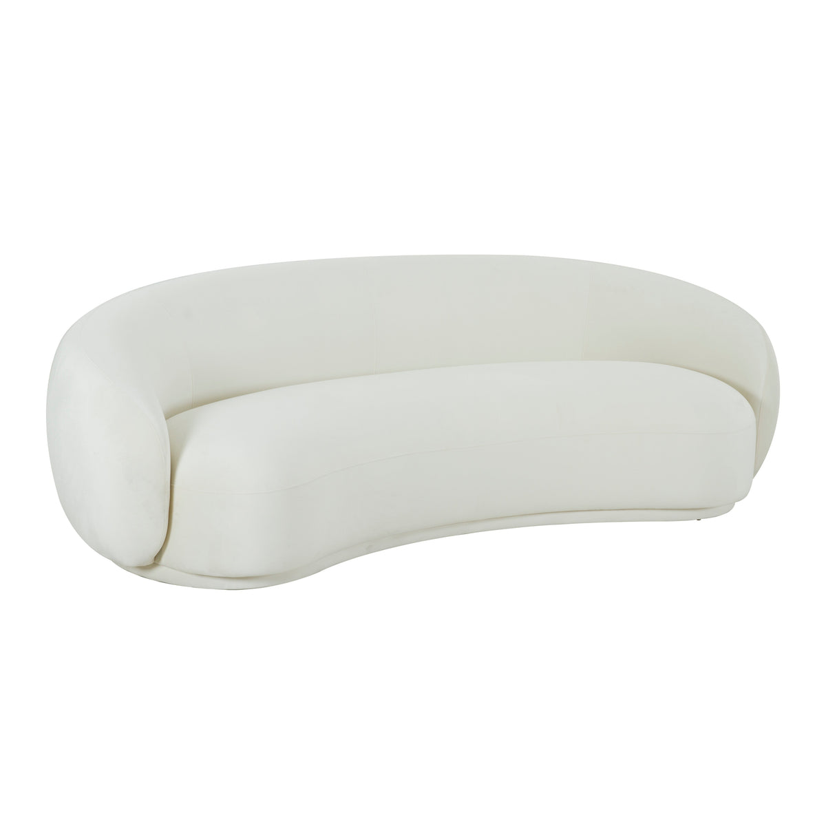 Kendall Cream Performance Velvet Sofa by TOV Furniture – photo 1 of 6