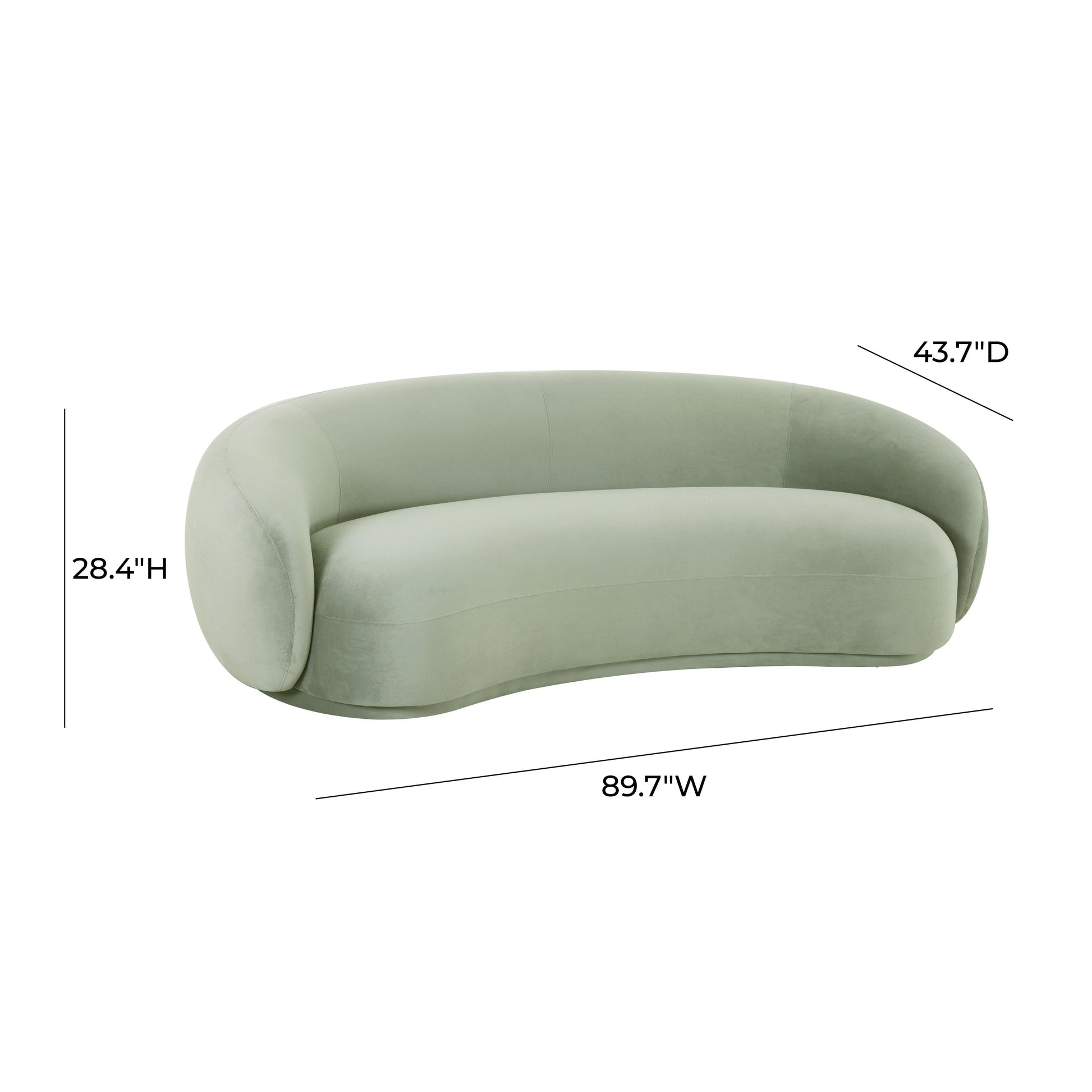 Kendall 90 Velvet Sofa by TOV L44181