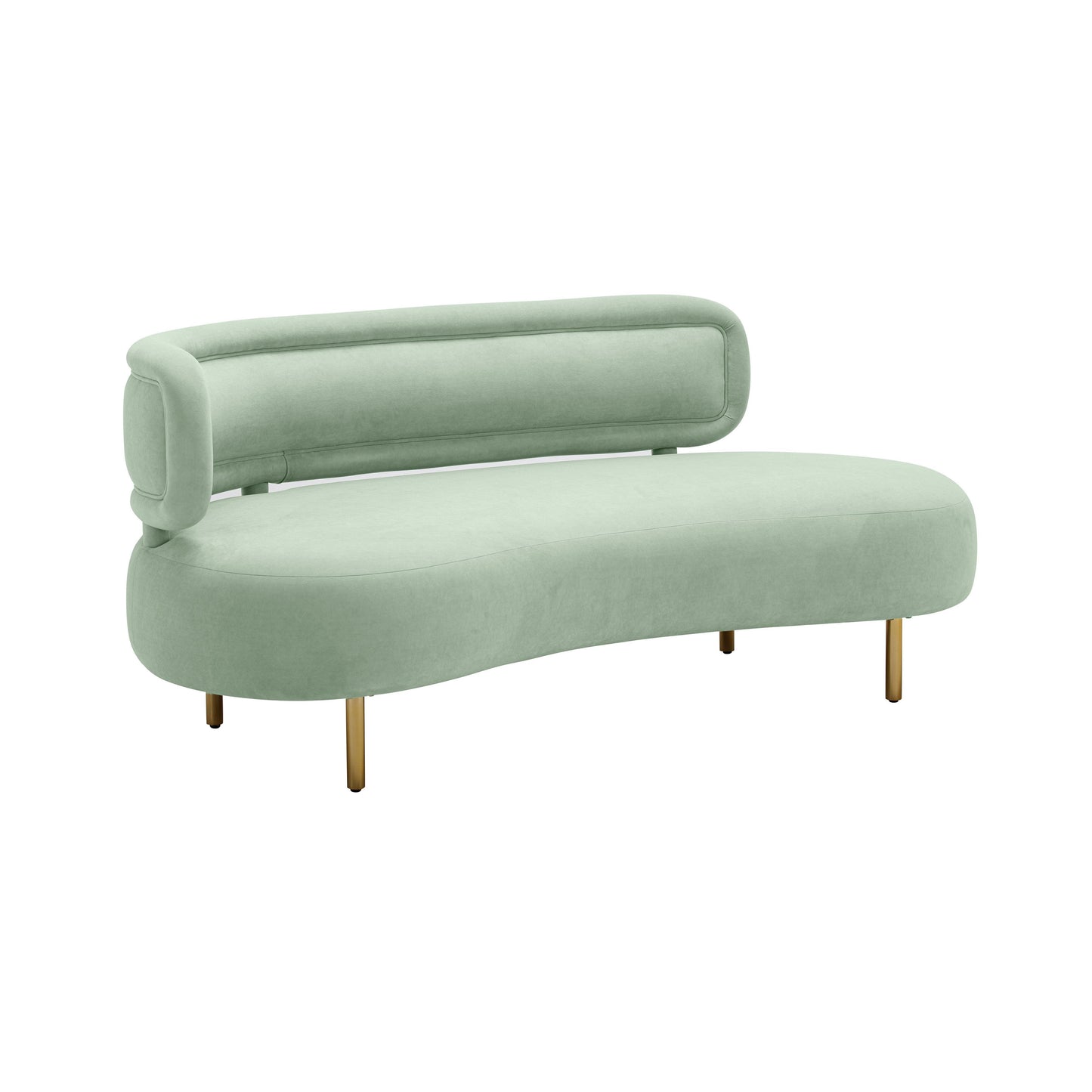 Tischa 70" Performance Fabric Sofa Mint Green by Tov Furniture